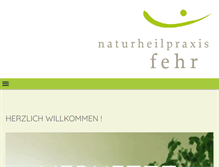 Tablet Screenshot of naturheilpraxis-fehr.ch